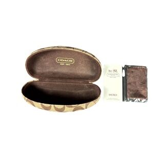 Y2K Coach Signature Sunglasses Case Only Brown Monogram Pattern